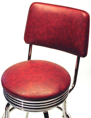 Chrome Bar Stool with Chrome Seat Ring