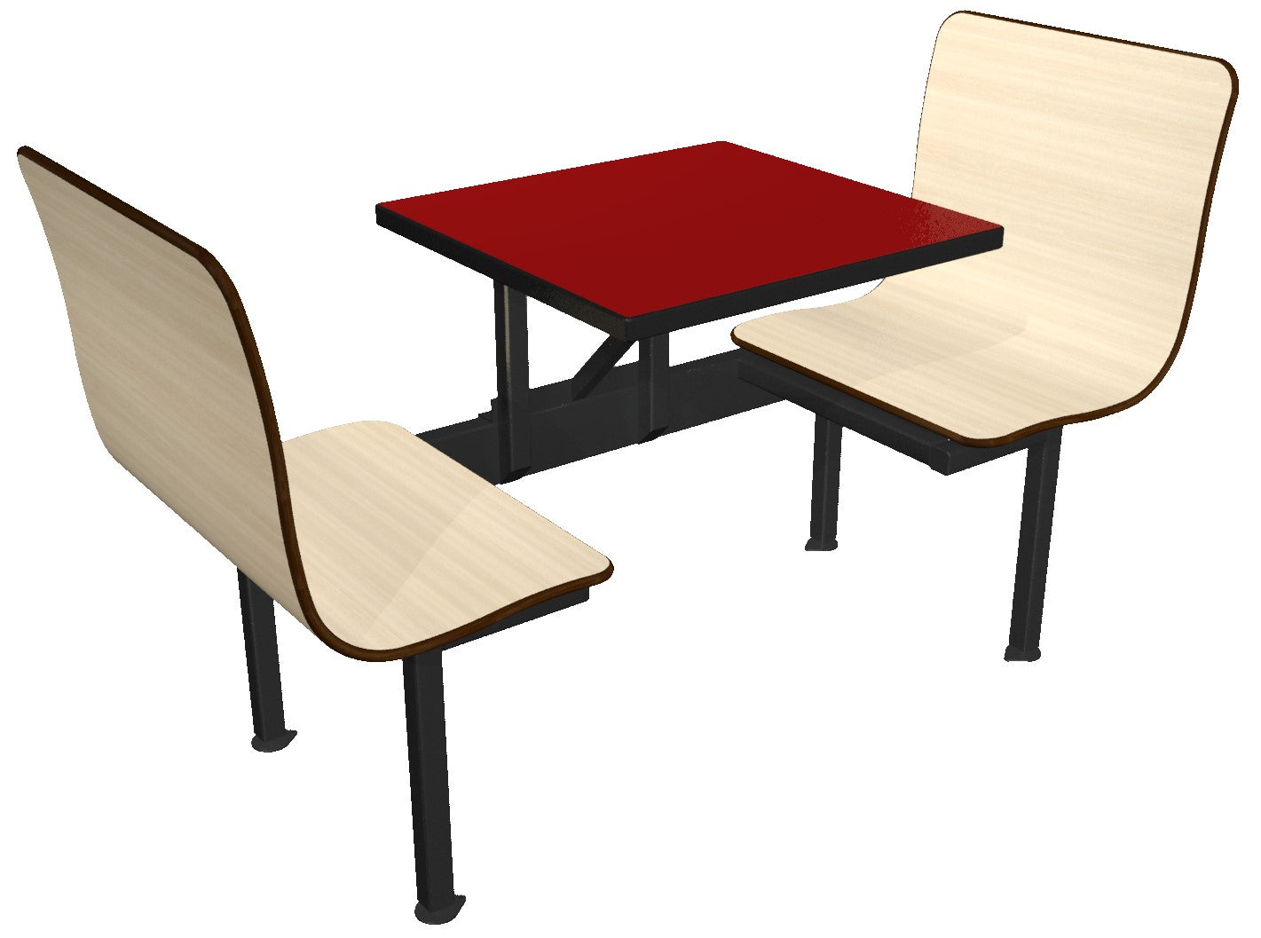 Wall Style Laminated Contoured Booths