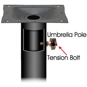 Outdoor Umbrella Stamped Steel "T" End Table Bases