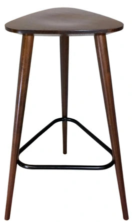 Triangle Seat Wood Bar Stool