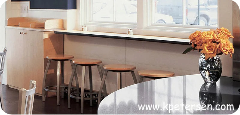 Backless Swivel Seat Steel Bar Stool