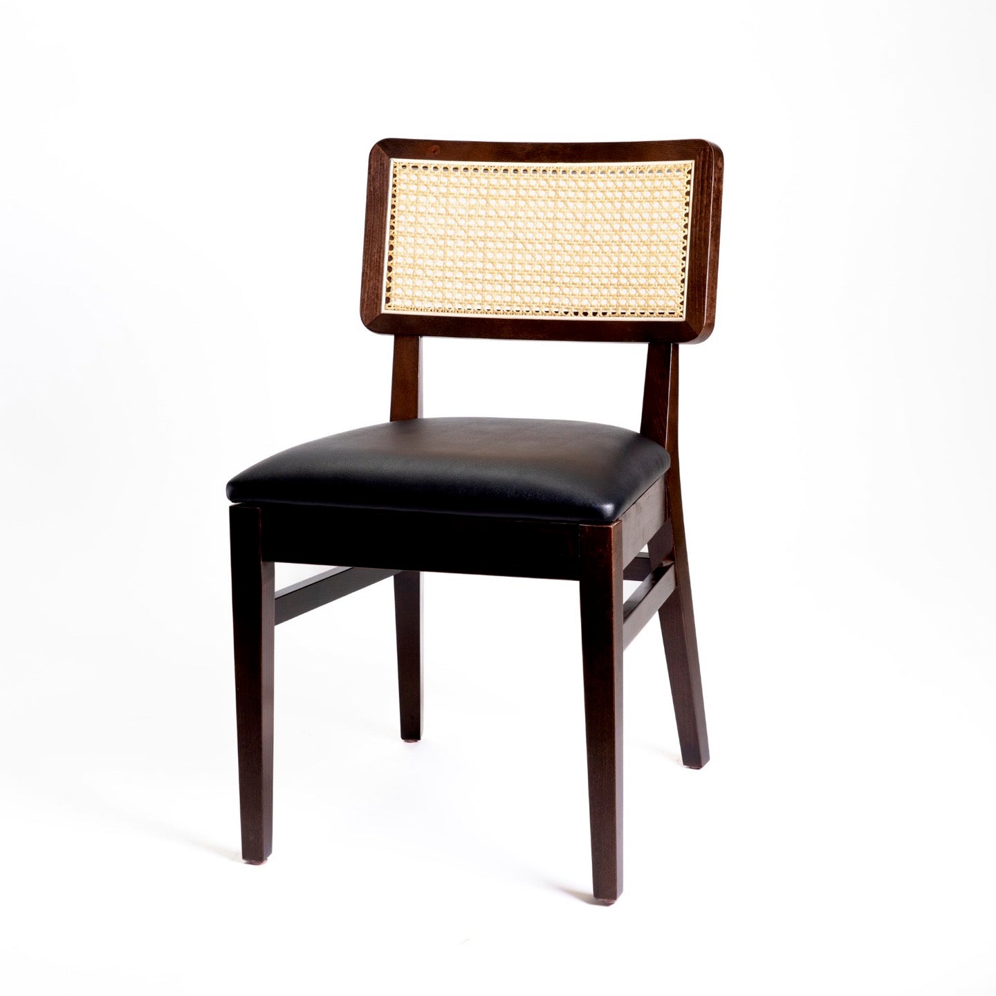 Cane Back Upholstered Chair