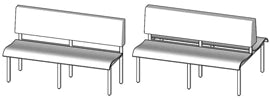 Horizon Laminated Upholstered Back Booths