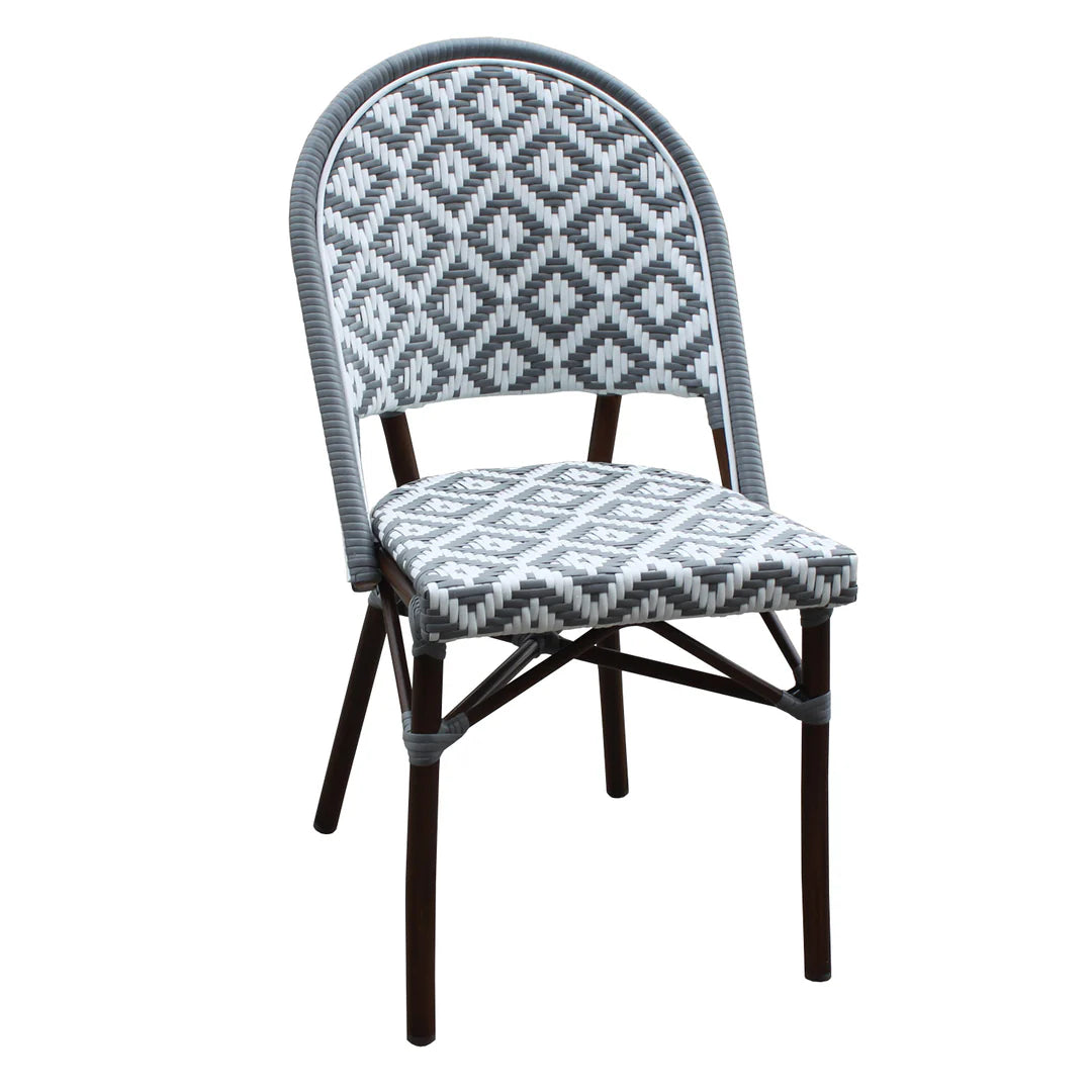 French Cafe Indoor-Outdoor Bamboo and Aluminum Chair