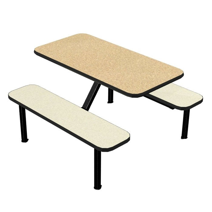 Cafeteria Seating with Flat Laminated Plastic Bench Seats