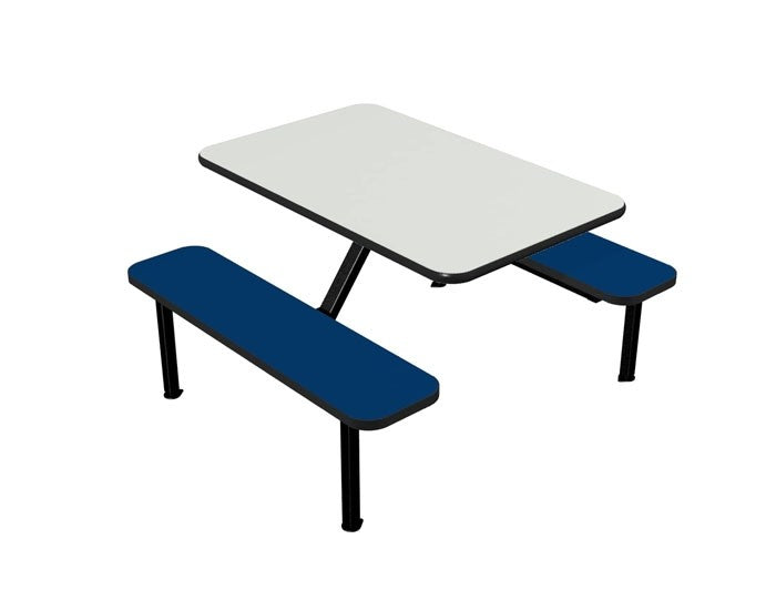 Cafeteria Seating with Flat Laminated Plastic Bench Seats