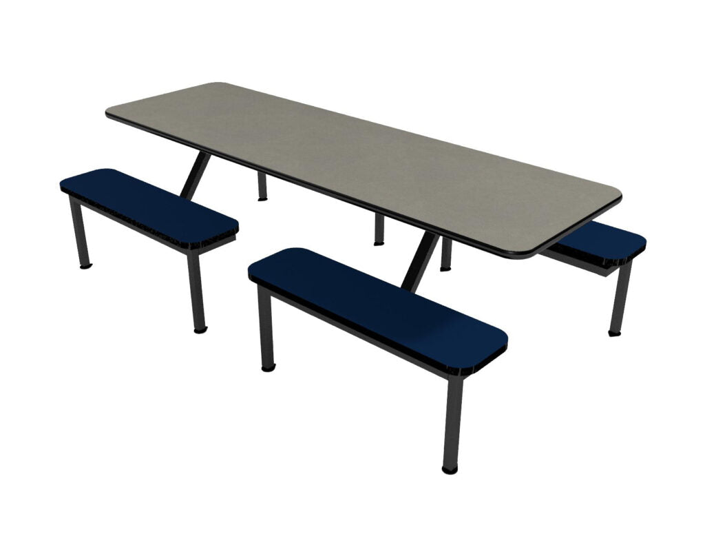 Cafeteria Seating with Flat Laminated Plastic Bench Seats