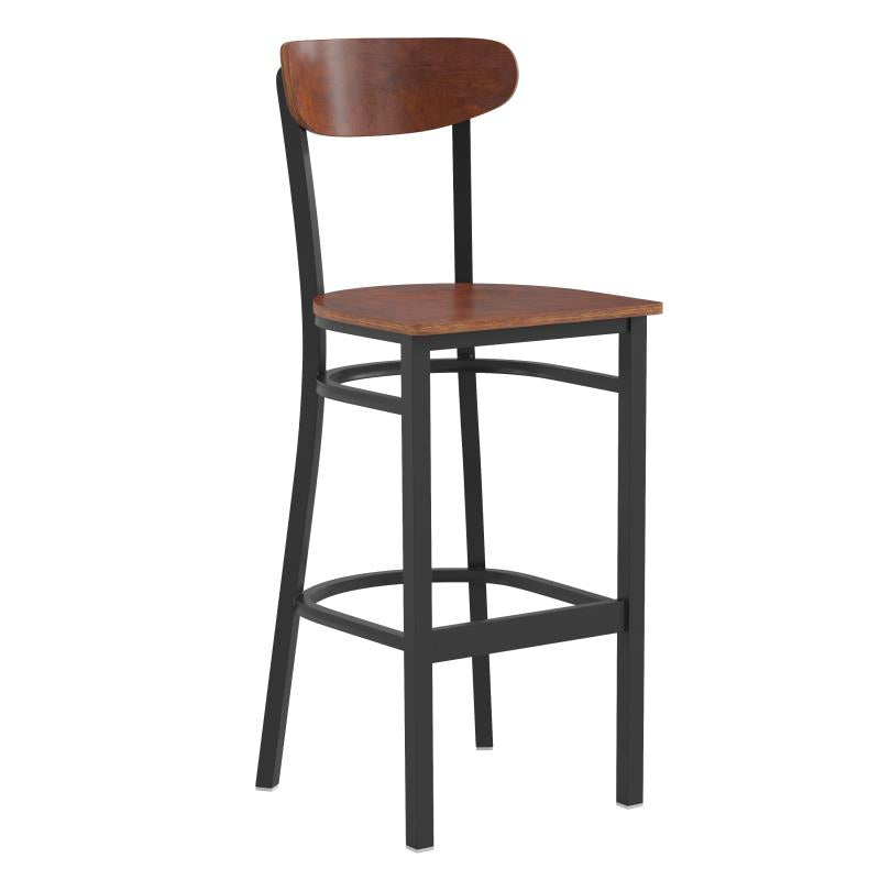 Moon Back Steel Bar Stool