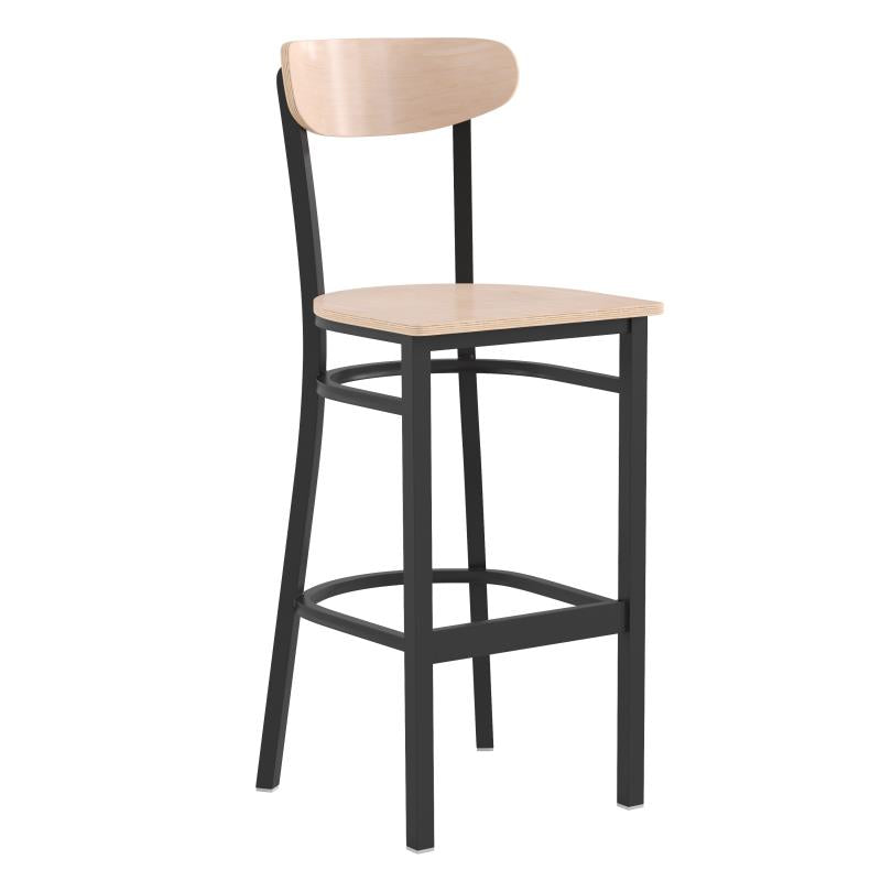 Moon Back Steel Bar Stool