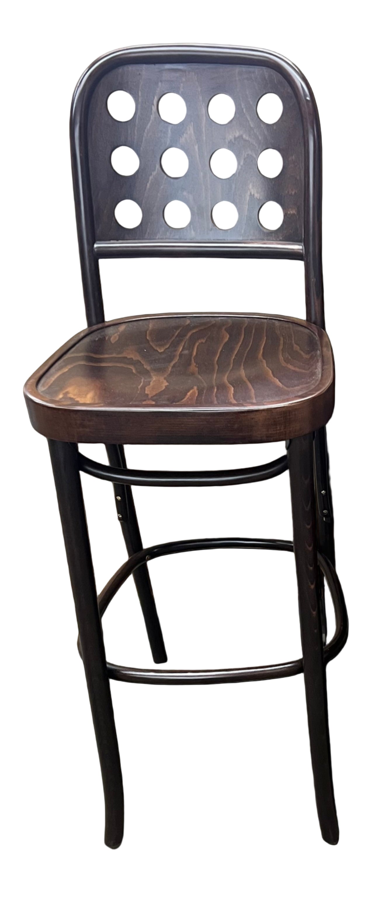 "O" Back Bentwood Bar Stool