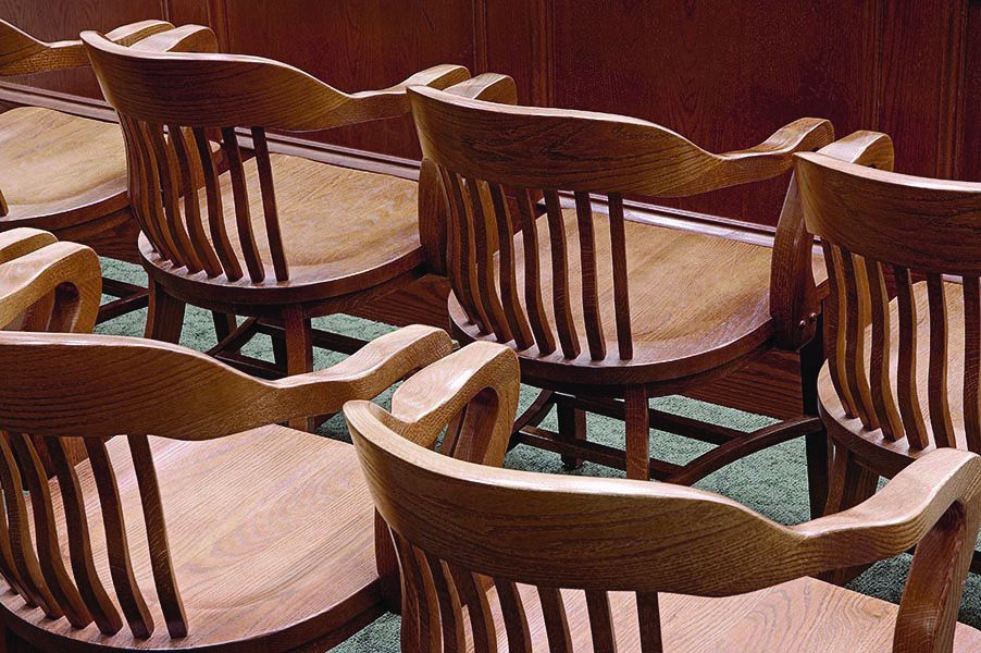 Oak Jury and Banker Arm Chair