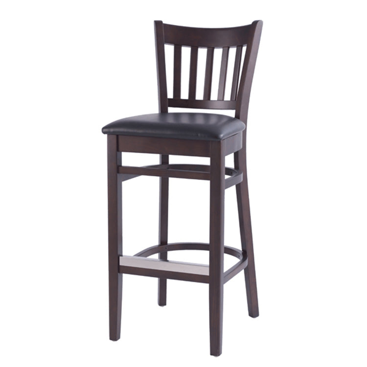 Vertical Back Beech Bar Stool