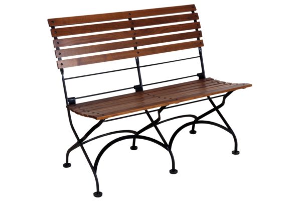 French Bistro Folding Two Seat Bench