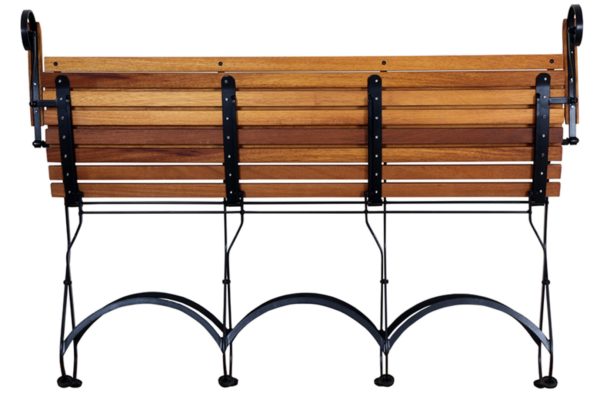French Bistro Folding Three Seat Armrest Bench