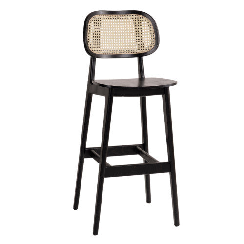 Cane & Wood Bar Stool