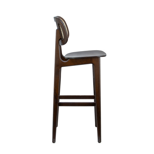 Cane & Wood Bar Stool