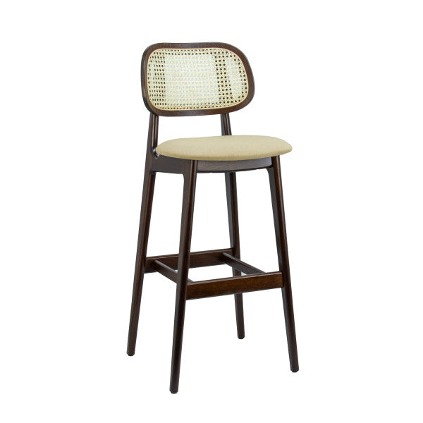 Cane & Wood Bar Stool