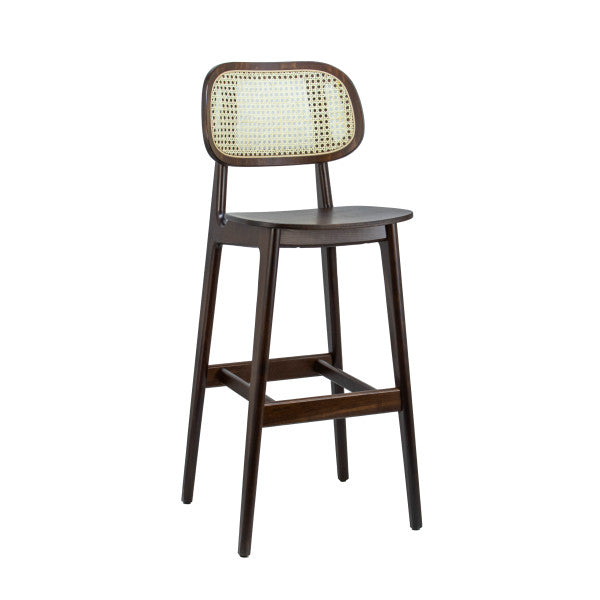 Cane & Wood Bar Stool