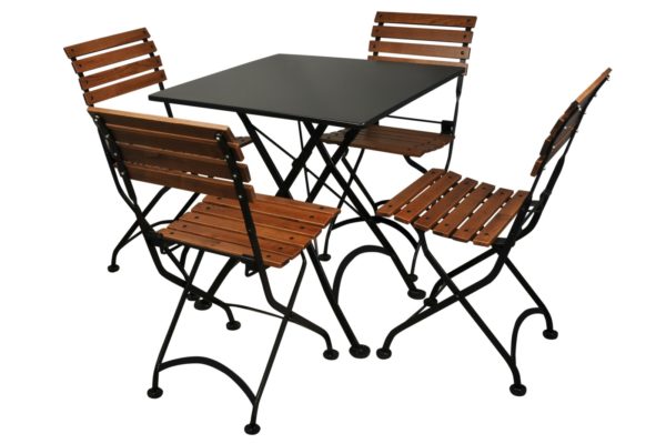 32" x 32" Square French Bistro Steel Folding Table