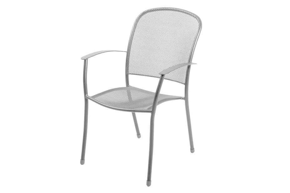 Deluxe Steel Mesh Stacking Arm Chair