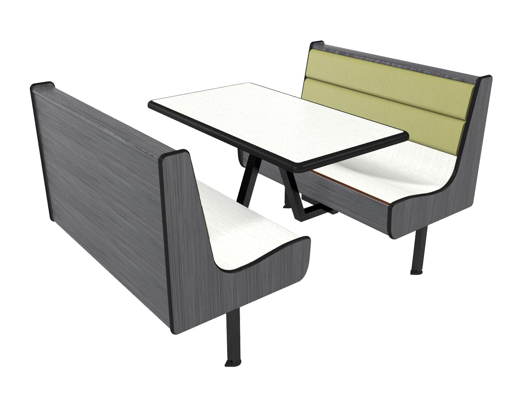 UltraCourt Deluxe Curved Seat Plastic Laminate Booth