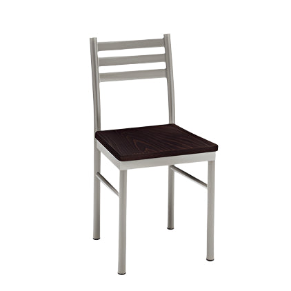 Aluminum Ladderback Chair Wood Seat