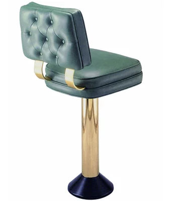 Dual Curved Tempered Aluminum Backrest Support Deluxe Bolt Down Counter Stools