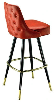 Diamond Tufted Auto Return Steel Bar Stool
