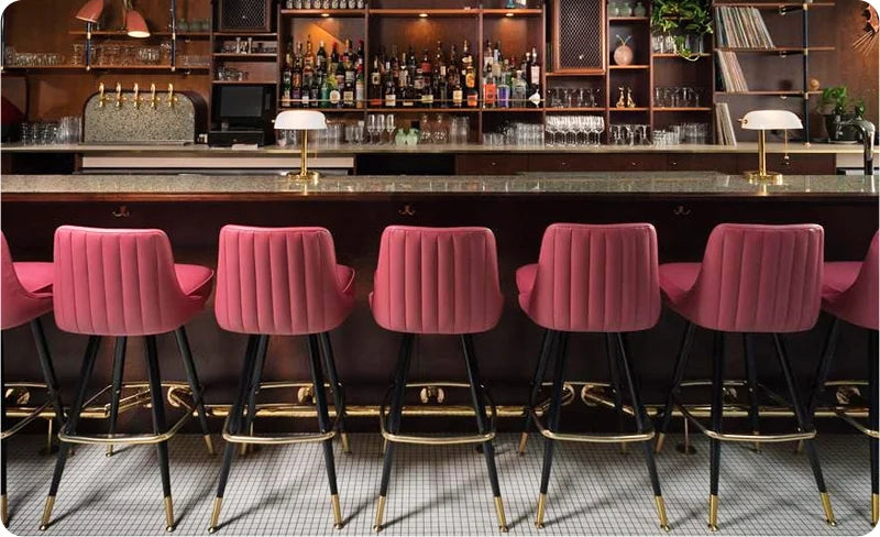 Channel Back Steel Bar Stool