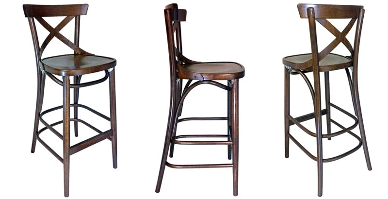 X Back Bentwood Bar Stool