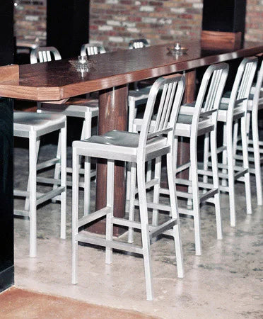 Deco Aluminum Barstool Aluminum Seat