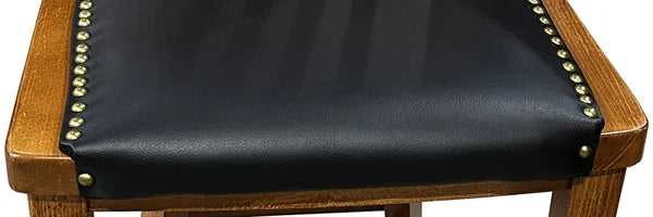 Beech Banker Style Armrest Bar Stool