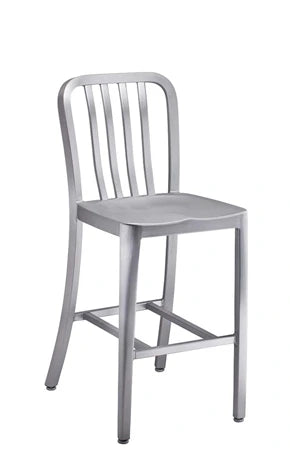 Brushed Aluminum Indoor Outdoor Counter Stool
