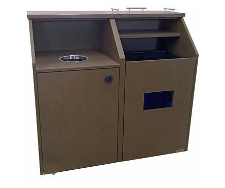 Combo Top Drop Waste Receptacle and Bussing Station