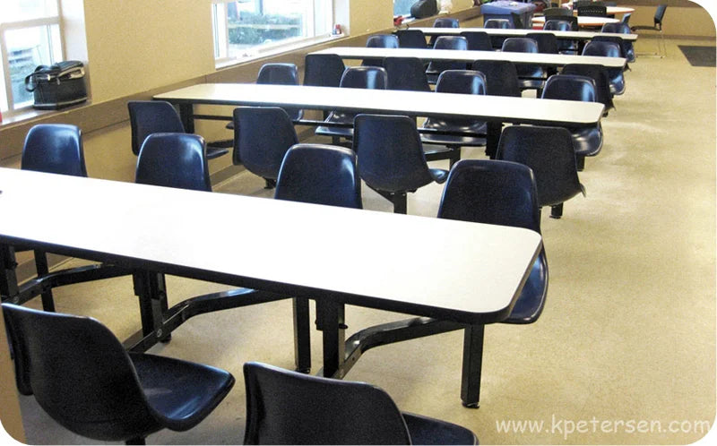 Cafeteria Seating with Fiberglass Shell Seats