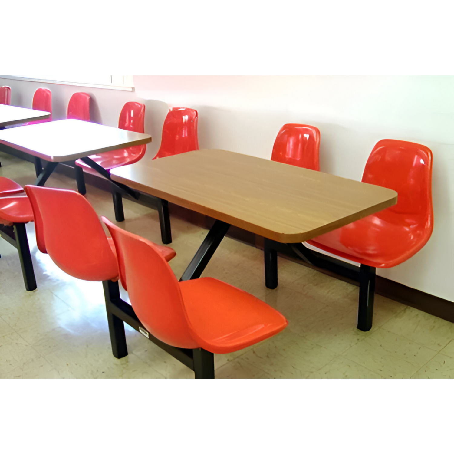 Cafeteria Seating with Fiberglass Shell Seats