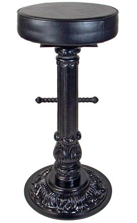 15" Round Ornate Cast Iron Stool
