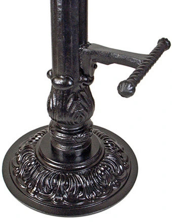 15" Round Ornate Cast Iron Stool