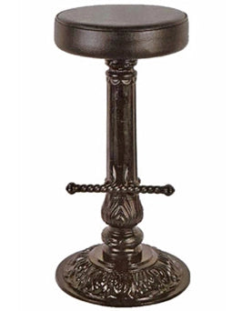 15" Round Ornate Cast Iron Stool