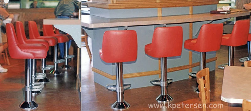 Deluxe Bolt Down Coffee Shop Bucket Counter Stools
