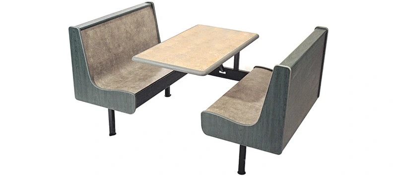 ColorCourt Deluxe Curved Seat Plastic Laminate Booth