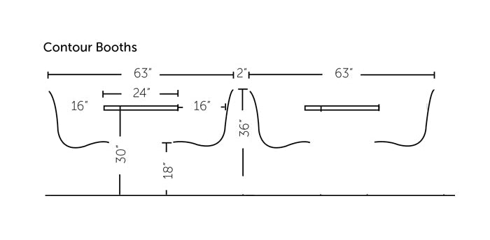 Wall Style Laminated Contoured Booths