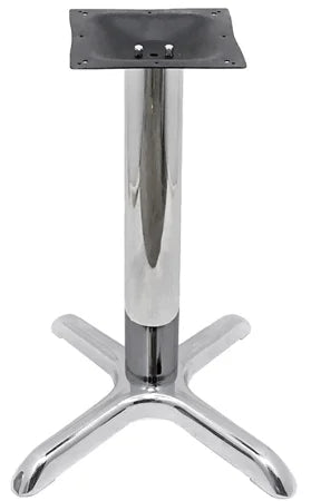 22" x 22" Chrome Plated Stamped Steel Table Base