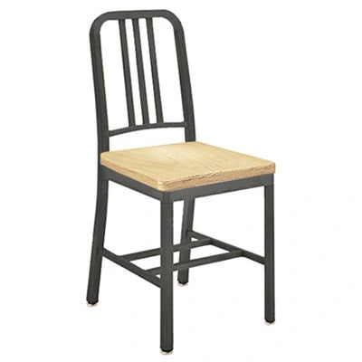 Deco Aluminum Chair Wood Seat