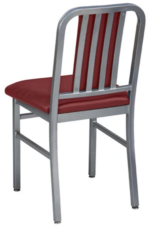 Deco Steel Restaurant Chair With Upholstered Seat And Back