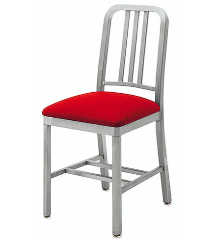 Deco Aluminum Chair Upholstered Seat