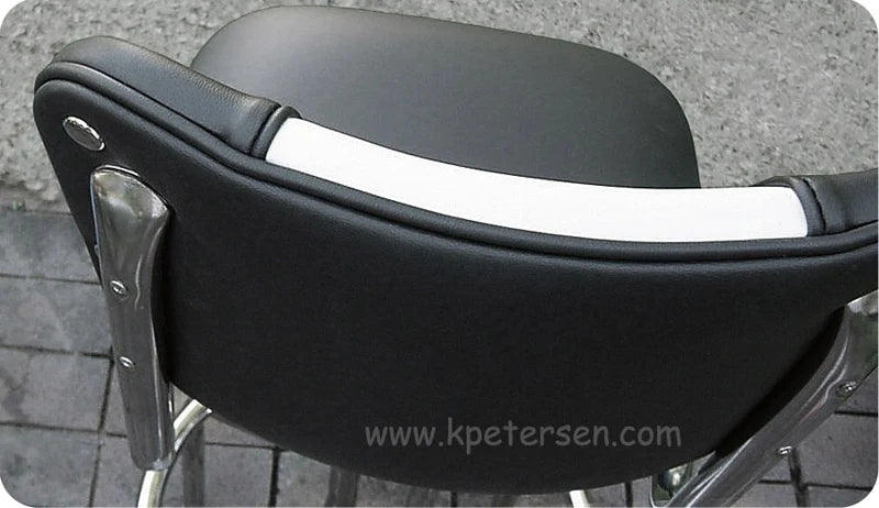 Diner Chair Seat Style Bar Stool with Chrome Pedestal Frame