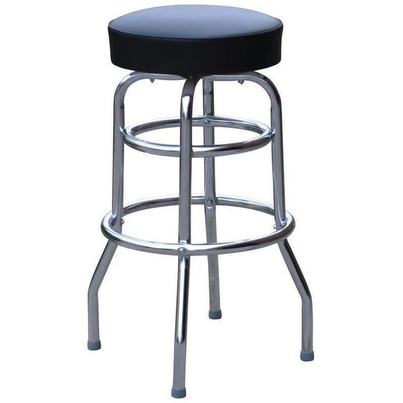 Double Ring Chrome Bar Stool