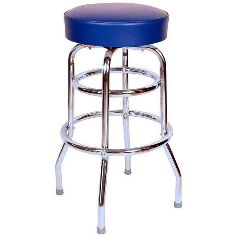 Double Ring Chrome Bar Stool
