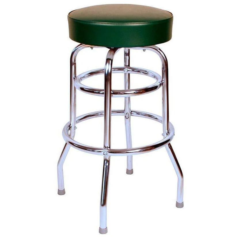 Double Ring Chrome Bar Stool